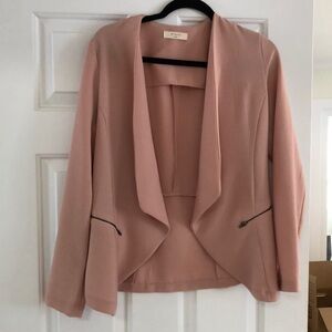 Elodie Blush pink open jacket
